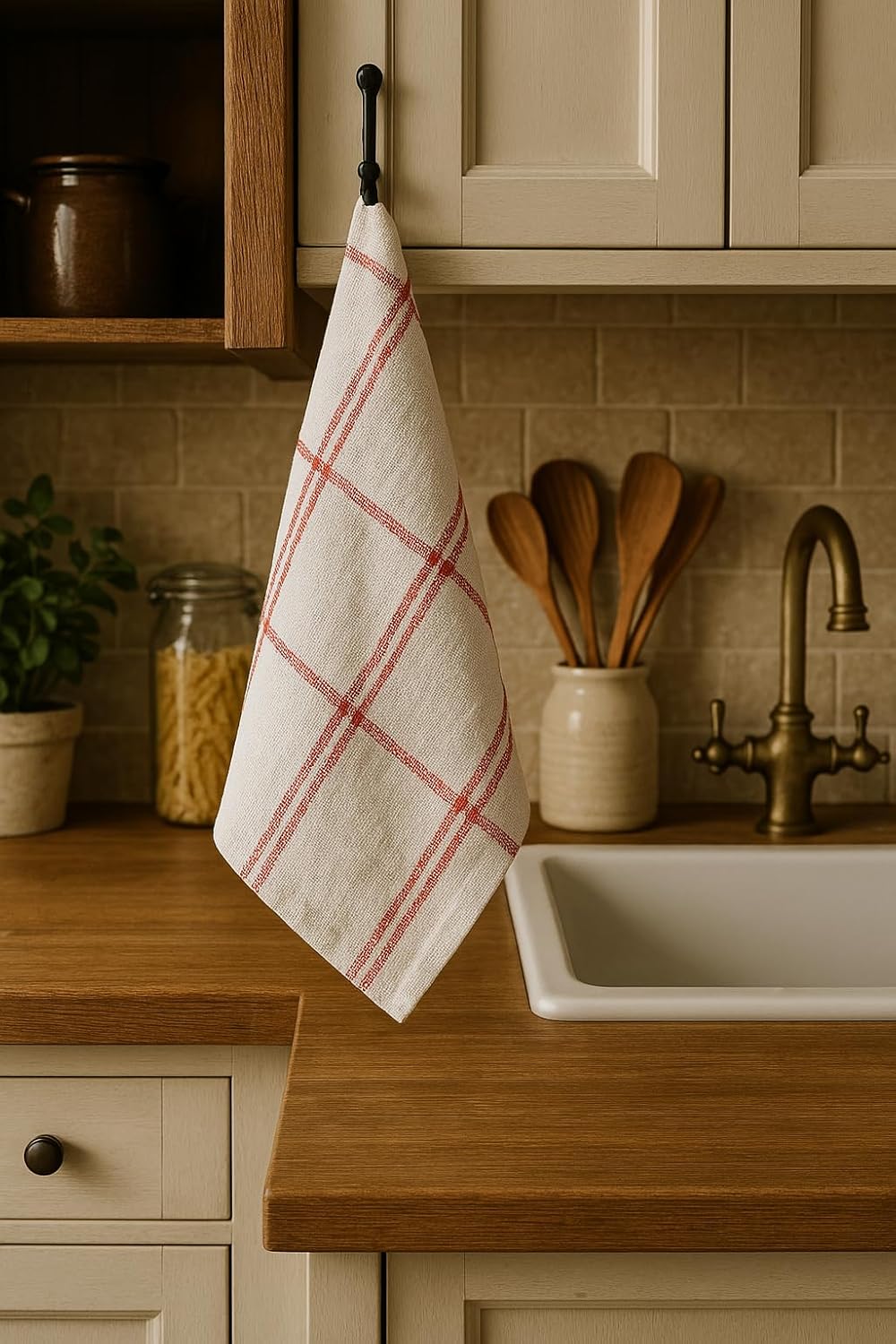 Home Linge Passion - lot de 12 torchons coton 50x70cm multicolores absorbants