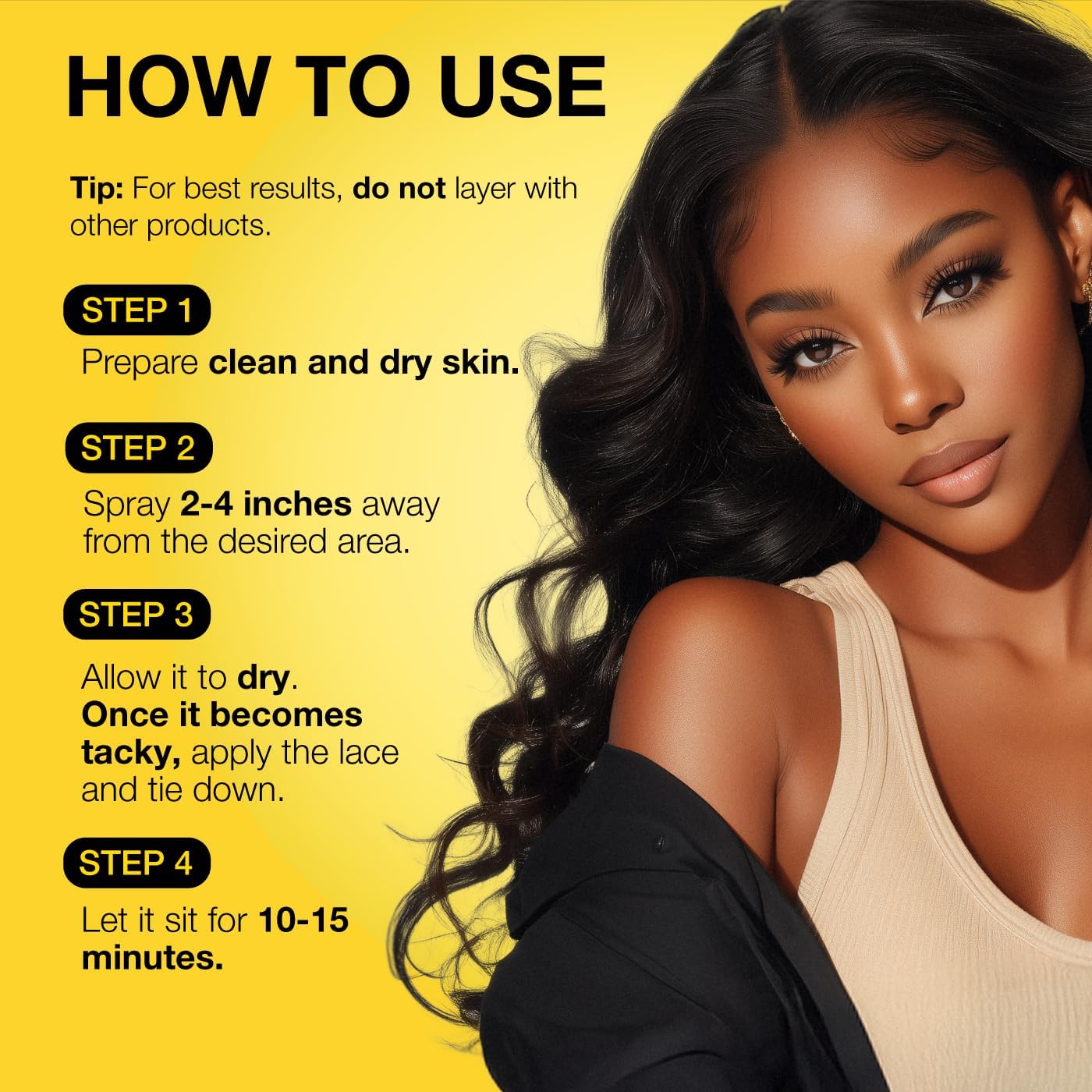 EBIN NEW YORK - Wonder Lace Bond Spray - 400ml - adhésif extra fort perruque