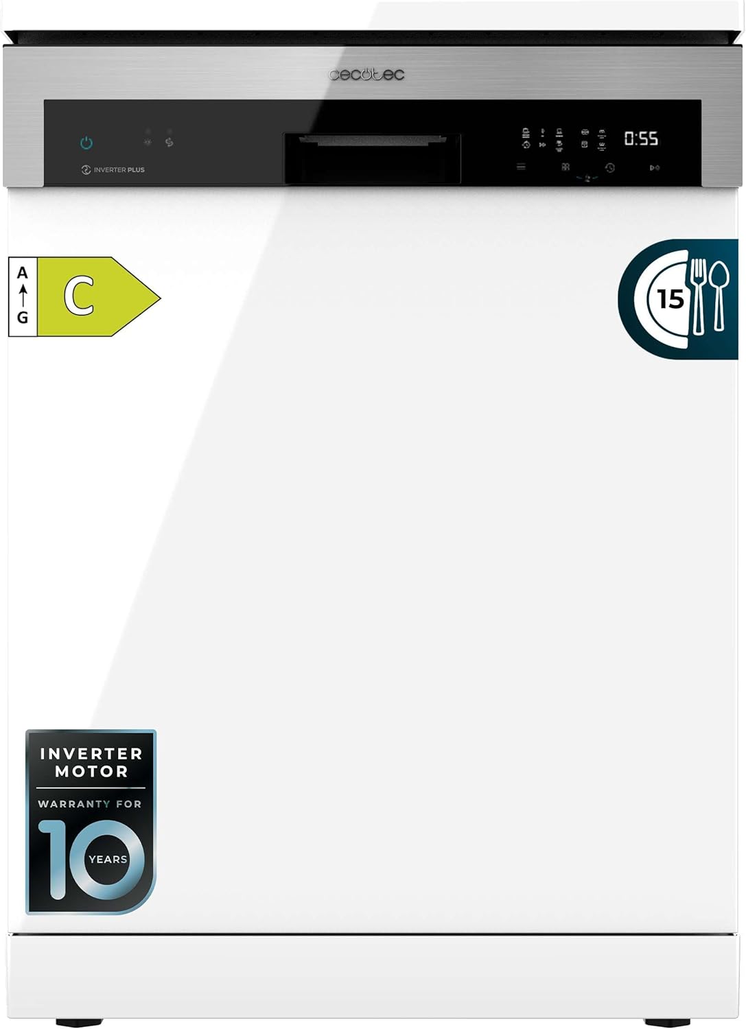 Cecotec - Bolero Aguazero 6500 C - 60cm - 15 couverts, 6 programmes, Inverter