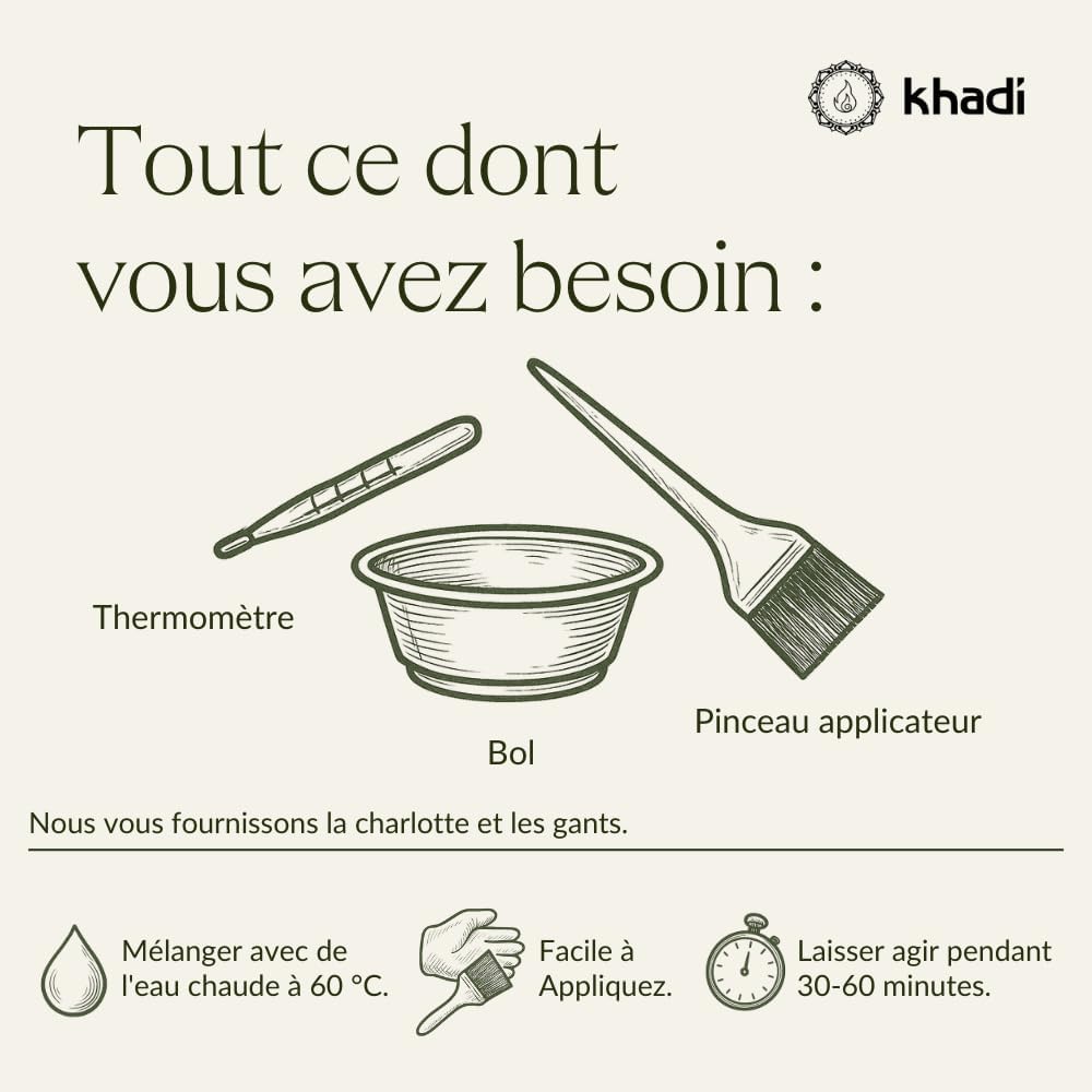 khadi - Blond Doré Coloration Végétale - 100g - Reflets dorés naturels