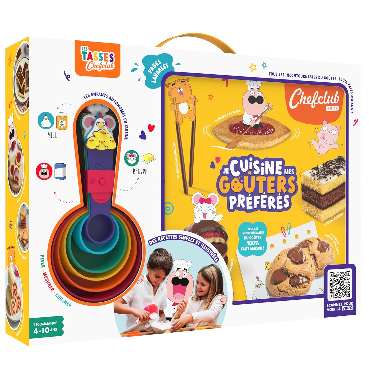 Livre de recettes - Goûters faits maison - coffret créatif - Pâtisserie enfant