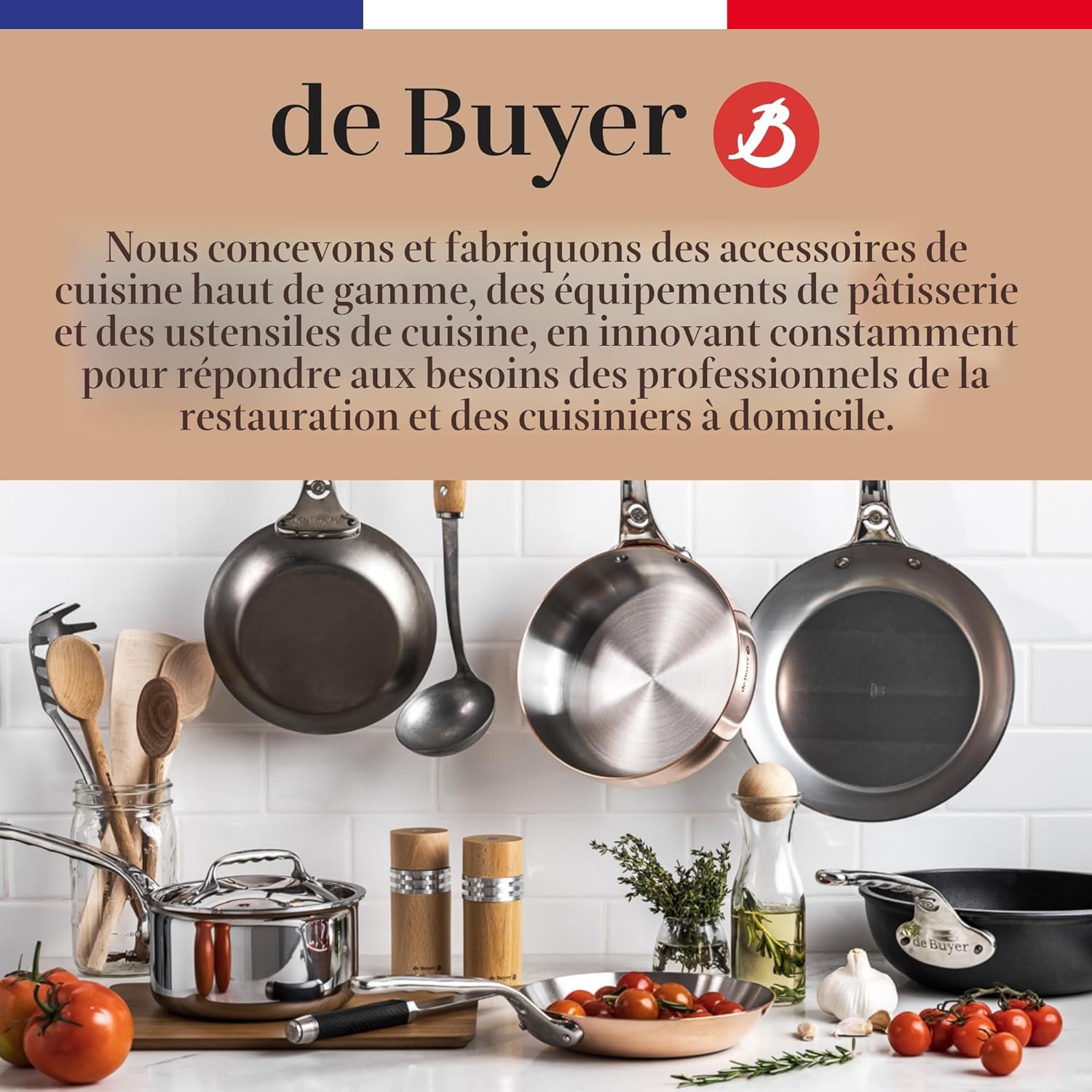 De Buyer - poêle à blinis Minéral B Element - 12 cm - acier naturel