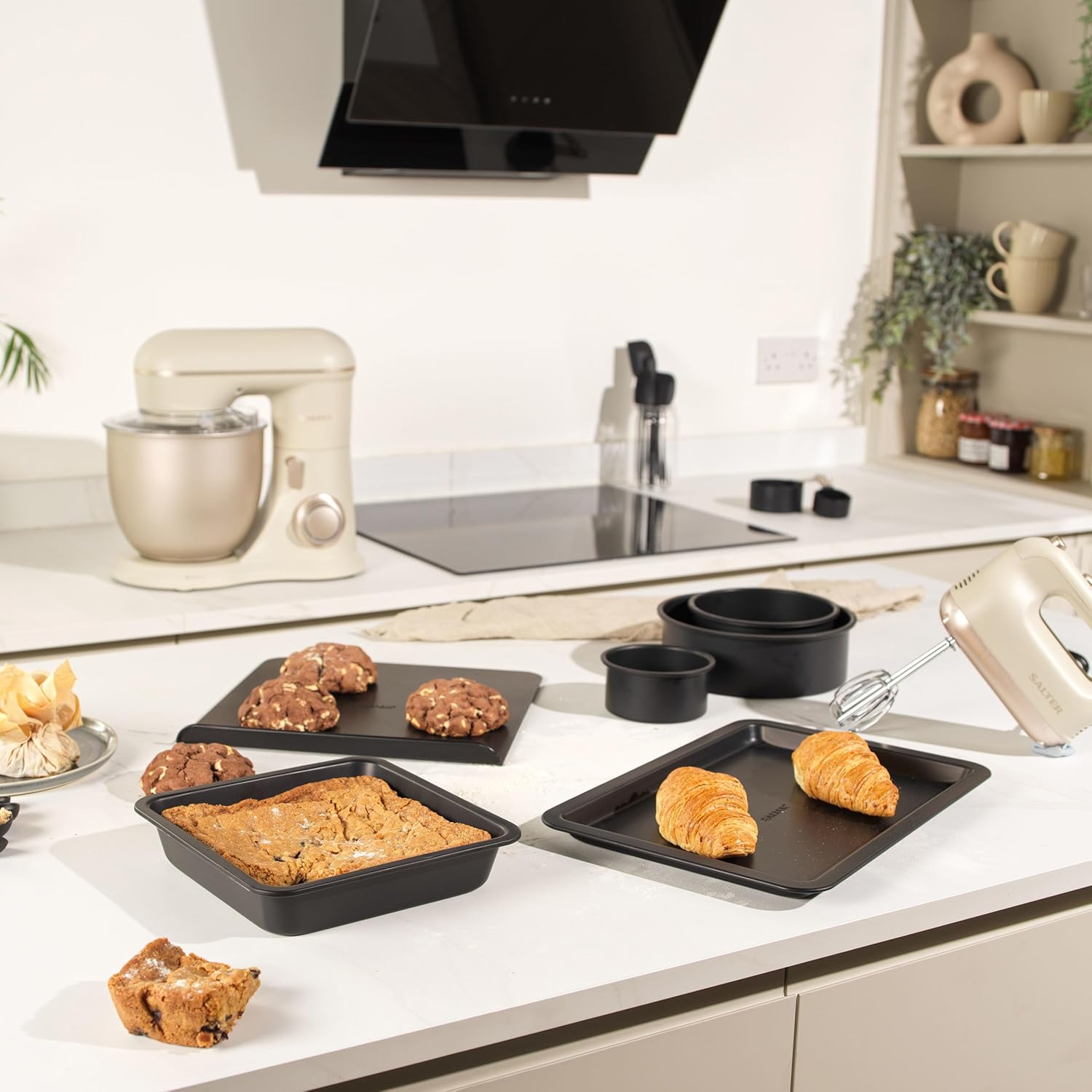 Salter - moules à gâteaux ronds, 3 tailles, acier carbone, antiadhésifs, BW12551EU7