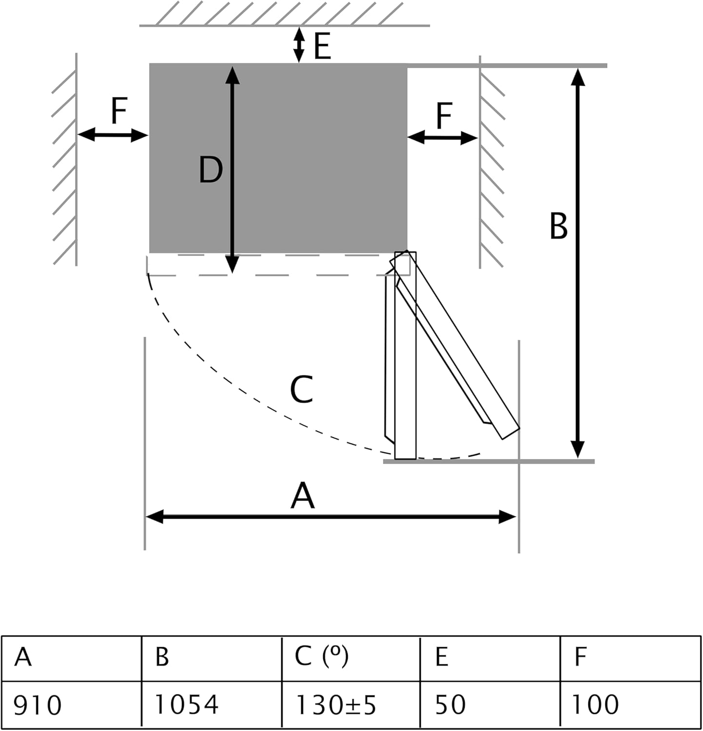 Cecotec - Bolero CoolMarket 2D 261 - 54x59,2x142,8 cm - 261 L, porte réversible, classe E
