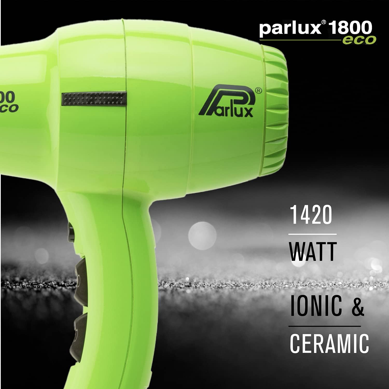 Parlux - Sèche-cheveux 1800W - compact - moteur pro, finition verte