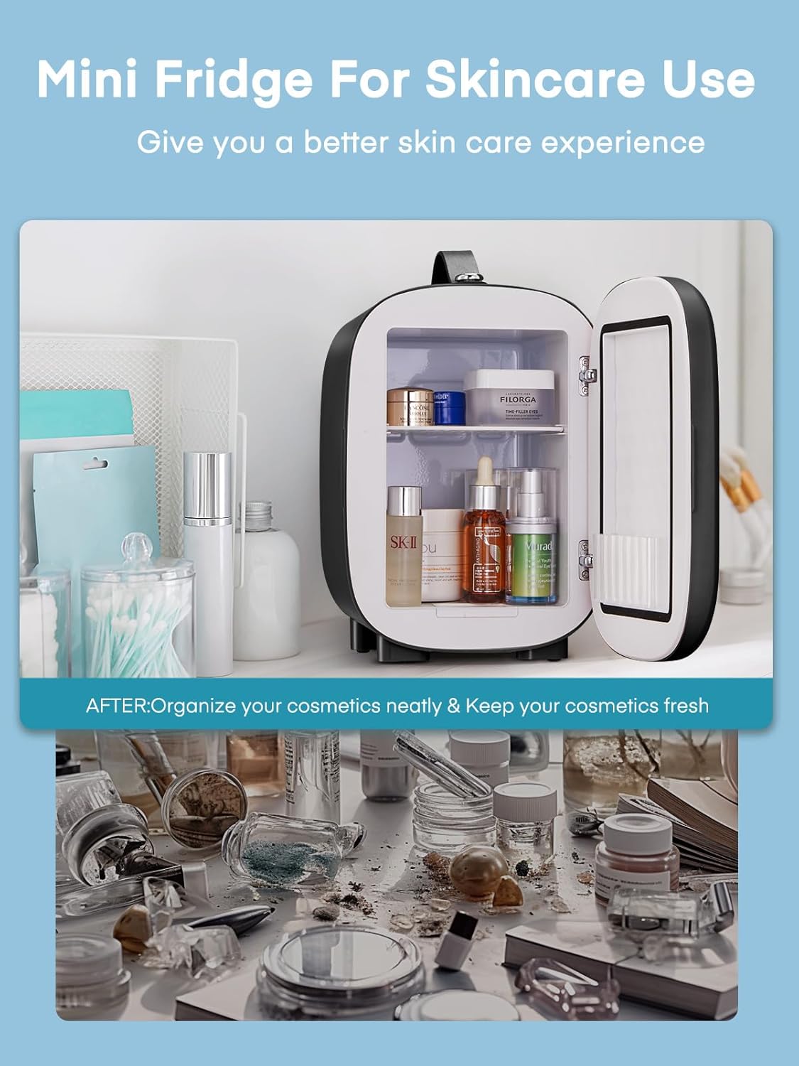 Mini frigo chambre 5L, USB/AC/DC, 6 canettes, portable, silencieux