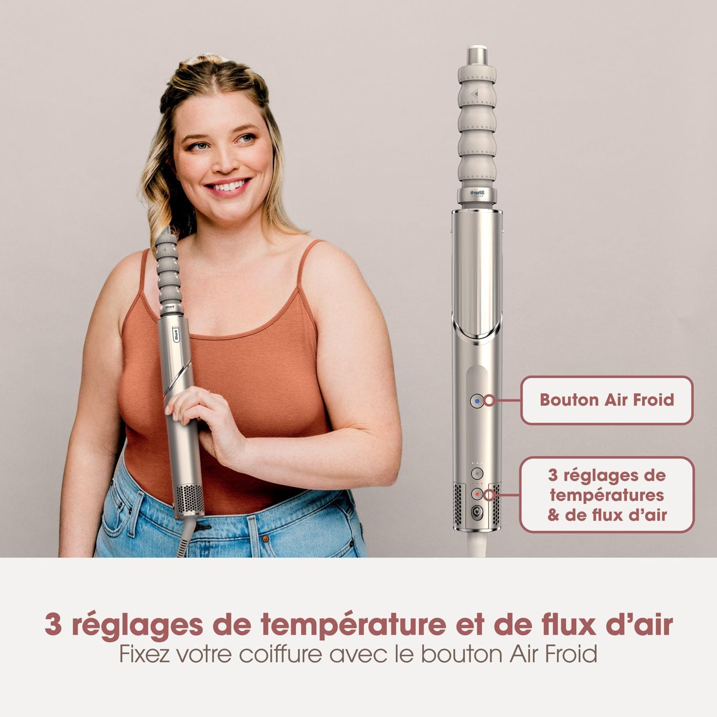 Shark - Styler à air chaud multi-styles - coiffage sans chaleur, brosses, boucleurs, concentrateur, tous cheveux