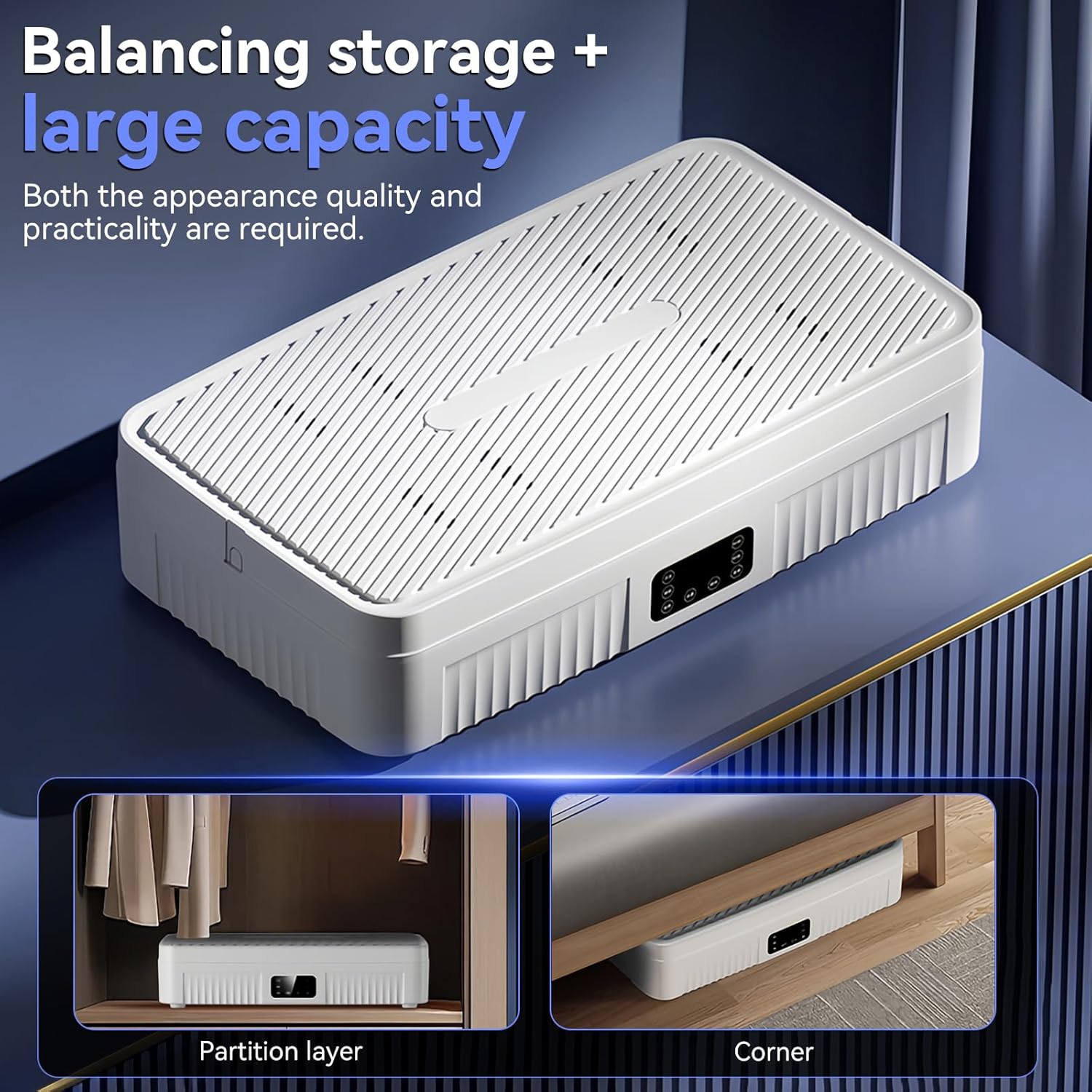 Sèche-linge électrique 2 niveaux 1300W pliable 500L avec minuterie