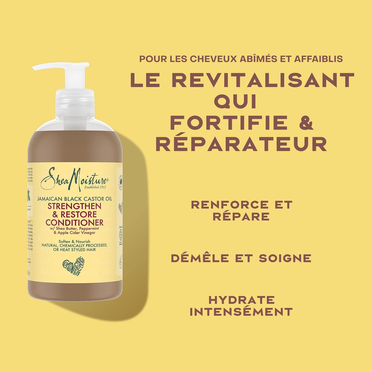 SheaMoisture - Jamaican Black Castor Oil set - 384/355ml - shampooing, après-shampooing, masque réparateur