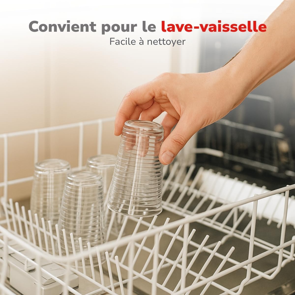 Alpina - Verres à eau - 220 ml - lot de 6, lavable au lave-vaisselle