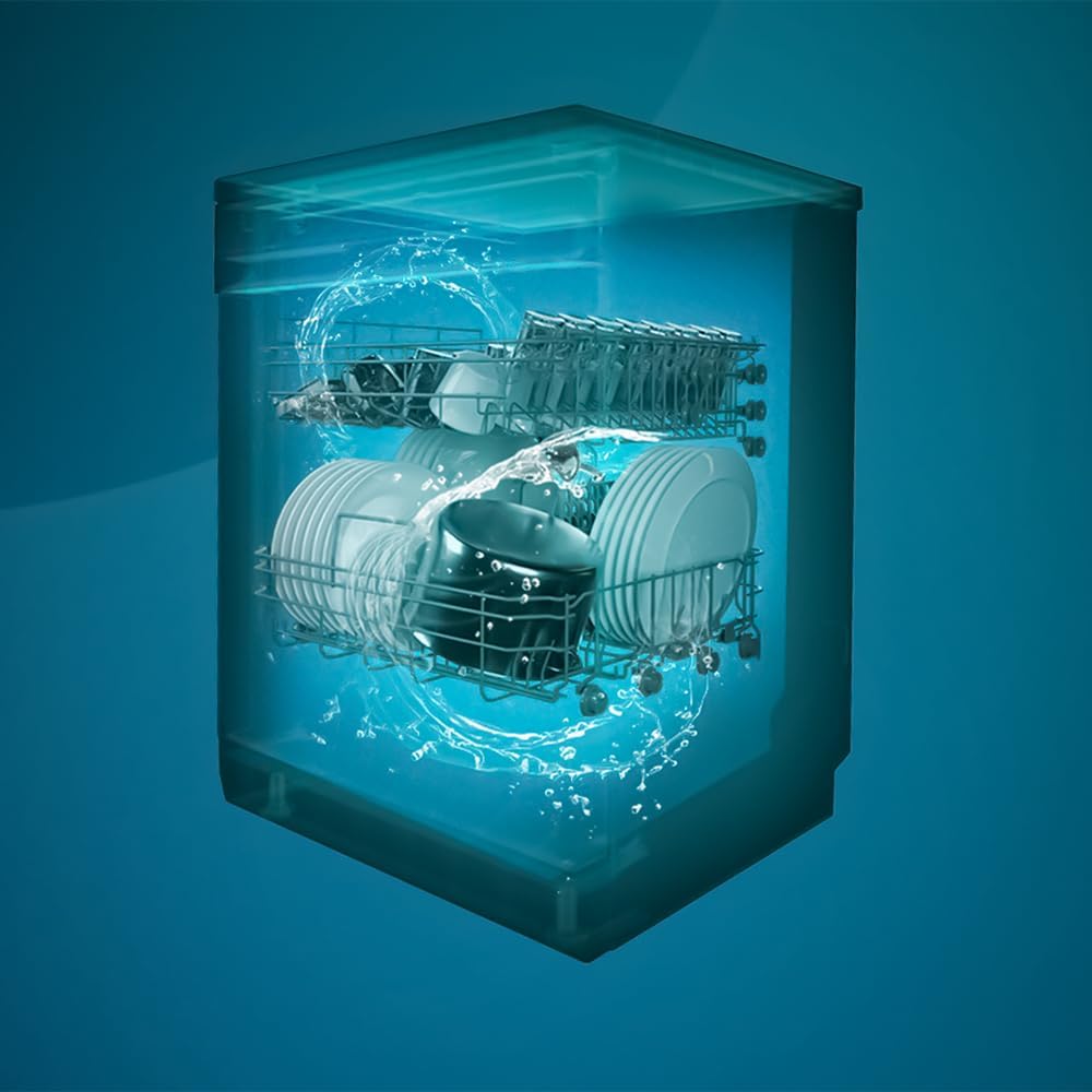 Cecotec - Bolero Aguazero 6210 D - 60cm - lave-vaisselle 15 couverts, écran FullColor XXL, Dual Zone, Aquastop, sécurité