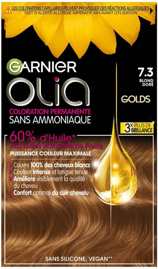 Garnier - Olia coloration permanente - 7.3 blond doré - huiles naturelles, sans ammoniaque