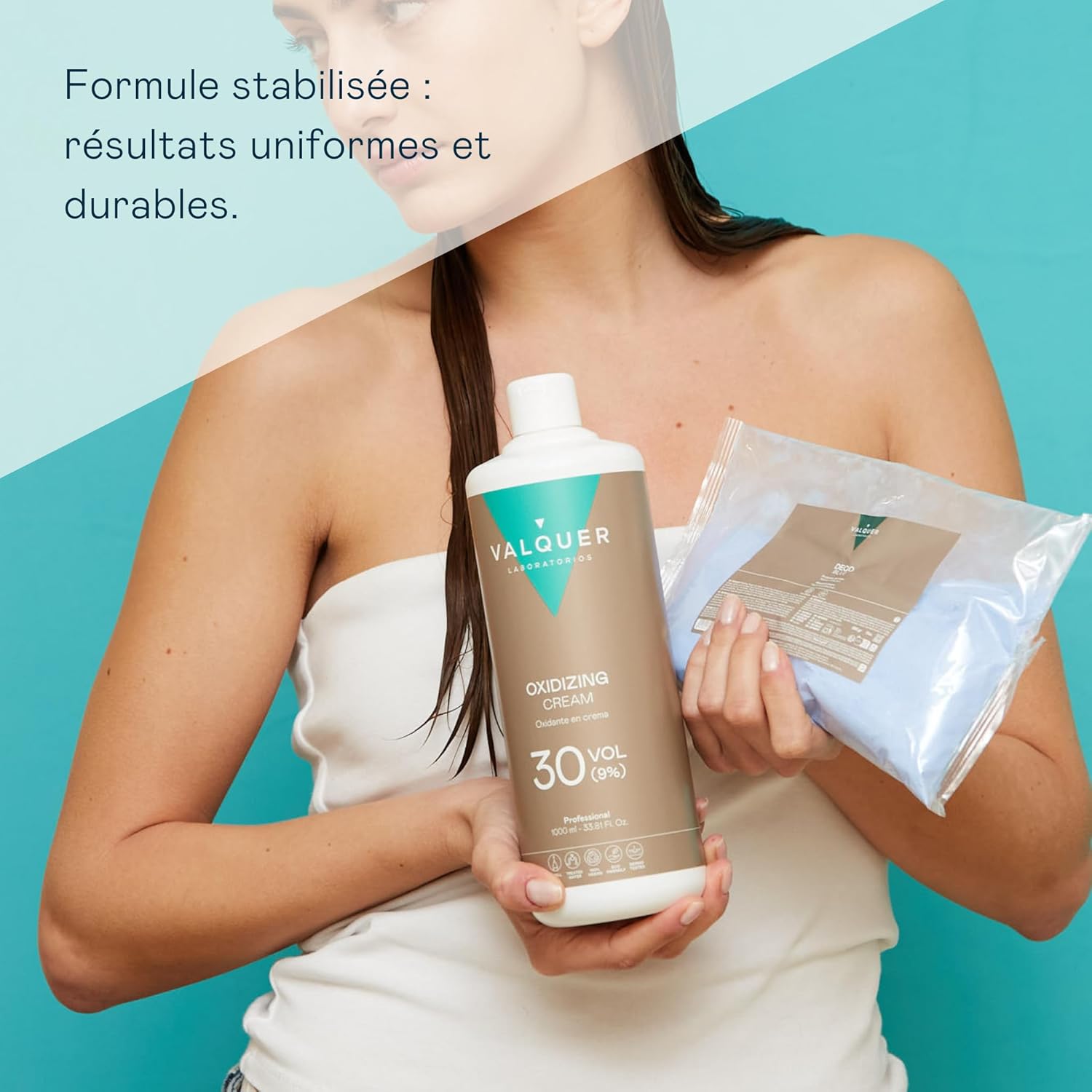 Valquer - Crème oxydante capillaire 1L - vegan, 30 volumes, 9%