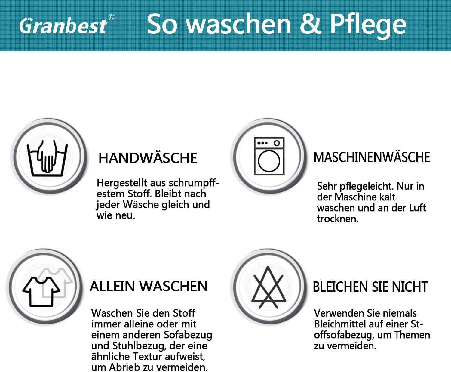 Granbest - housse futon haute stretch - 185-210cm - imperméable et antidérapante, sans accoudoirs