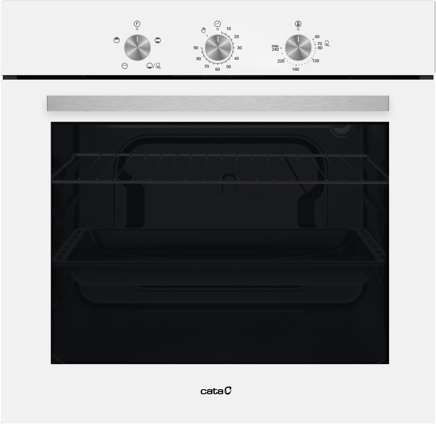 Cata - Four statique série SES - 60cm - 66L, 4 fonctions, blanc - SES6204WH