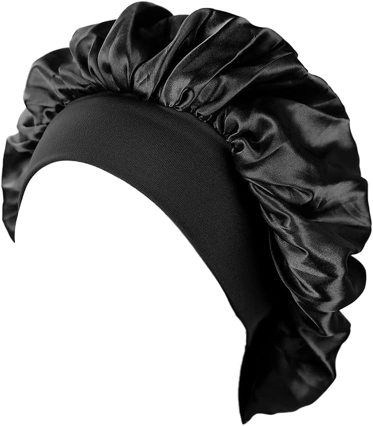 Bonnet satin cheveux nuit - lot de 2 - protection soie, femme, taille unique