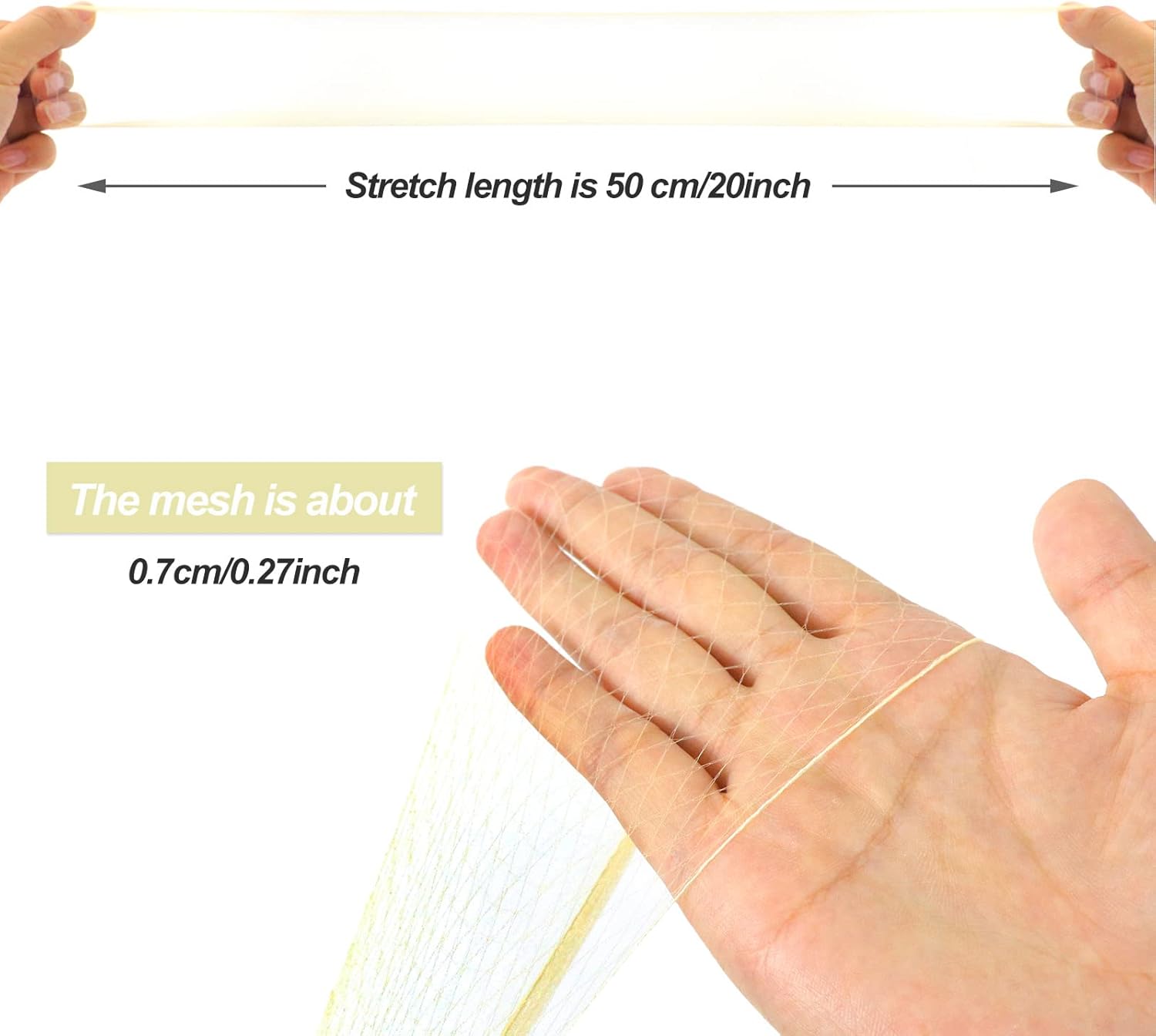 Filets à cheveux – 35 pièces – invisibles, élastiques, chignon, or