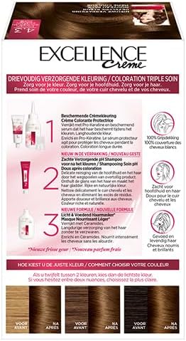 L'Oréal - Excellence 4.3 - Coloration cheveux, lot de 2, brun doré