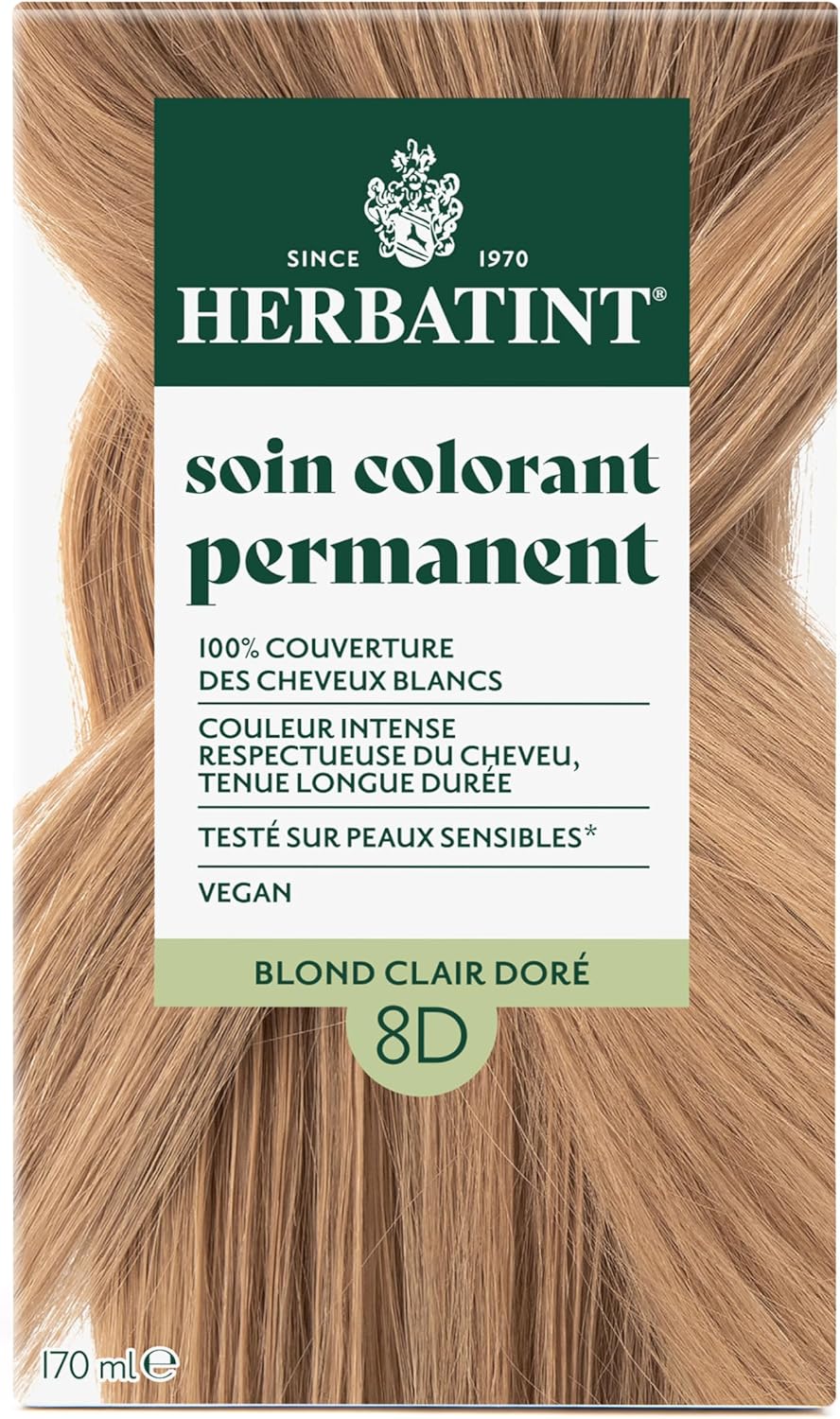 Herbatint - Soin Colorant Permanent 170ml - blond doré, sans ammoniaque, 100% couverture