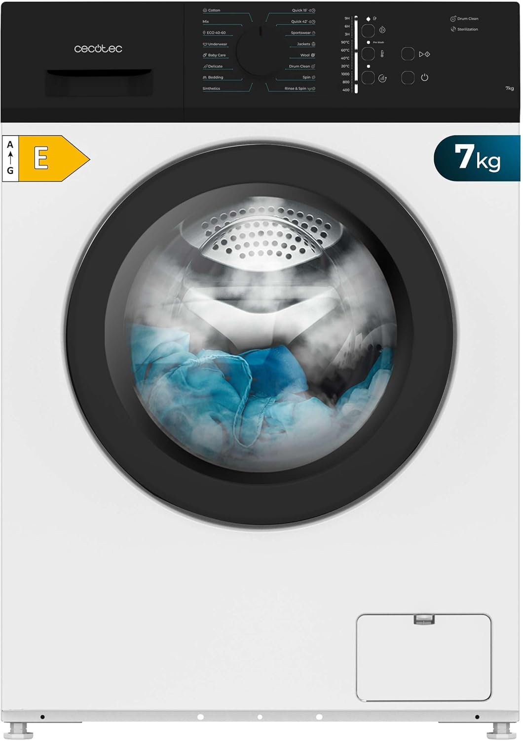 Cecotec - Bolero DressCode 720 - 7 kg - 1200 rpm, 15 programmes, faible conso