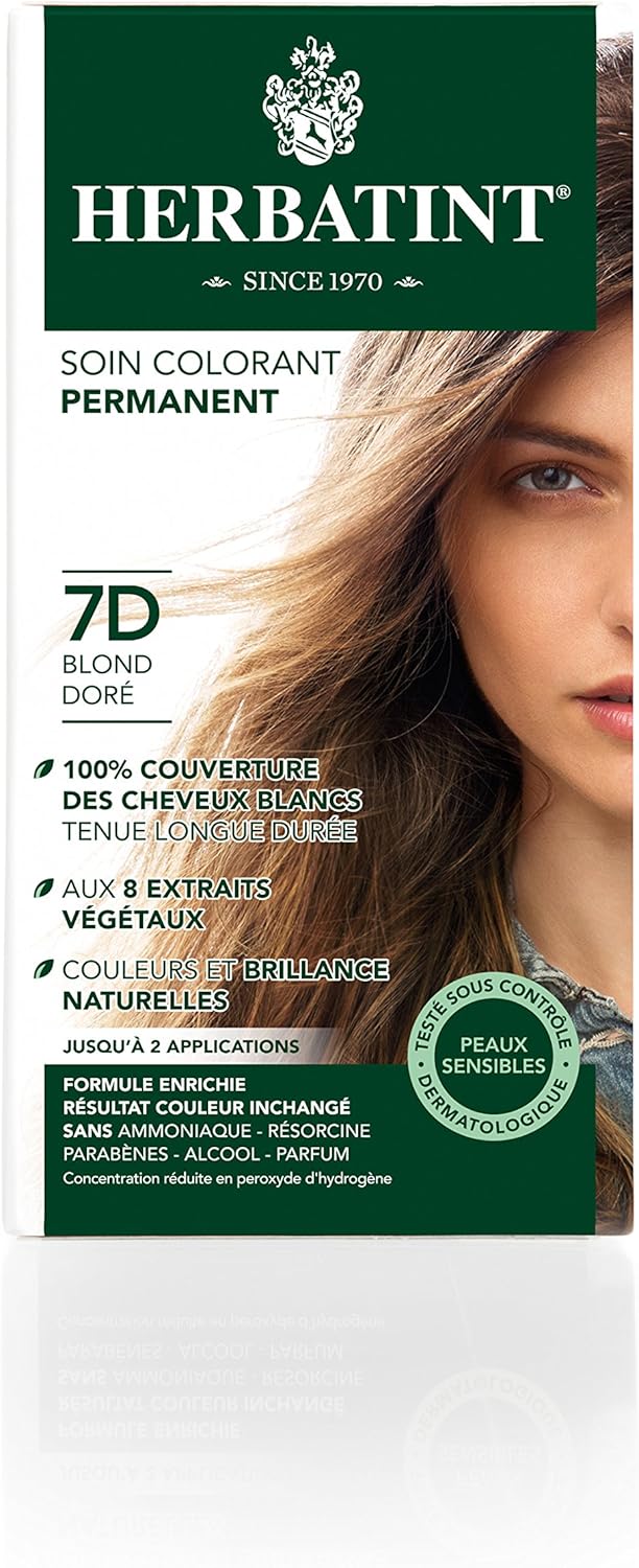 Herbatint - Soin Colorant Permanent - 150ml - sans ammoniaque, 100% couvrant, testée peaux sensibles, 8 extraits végétau