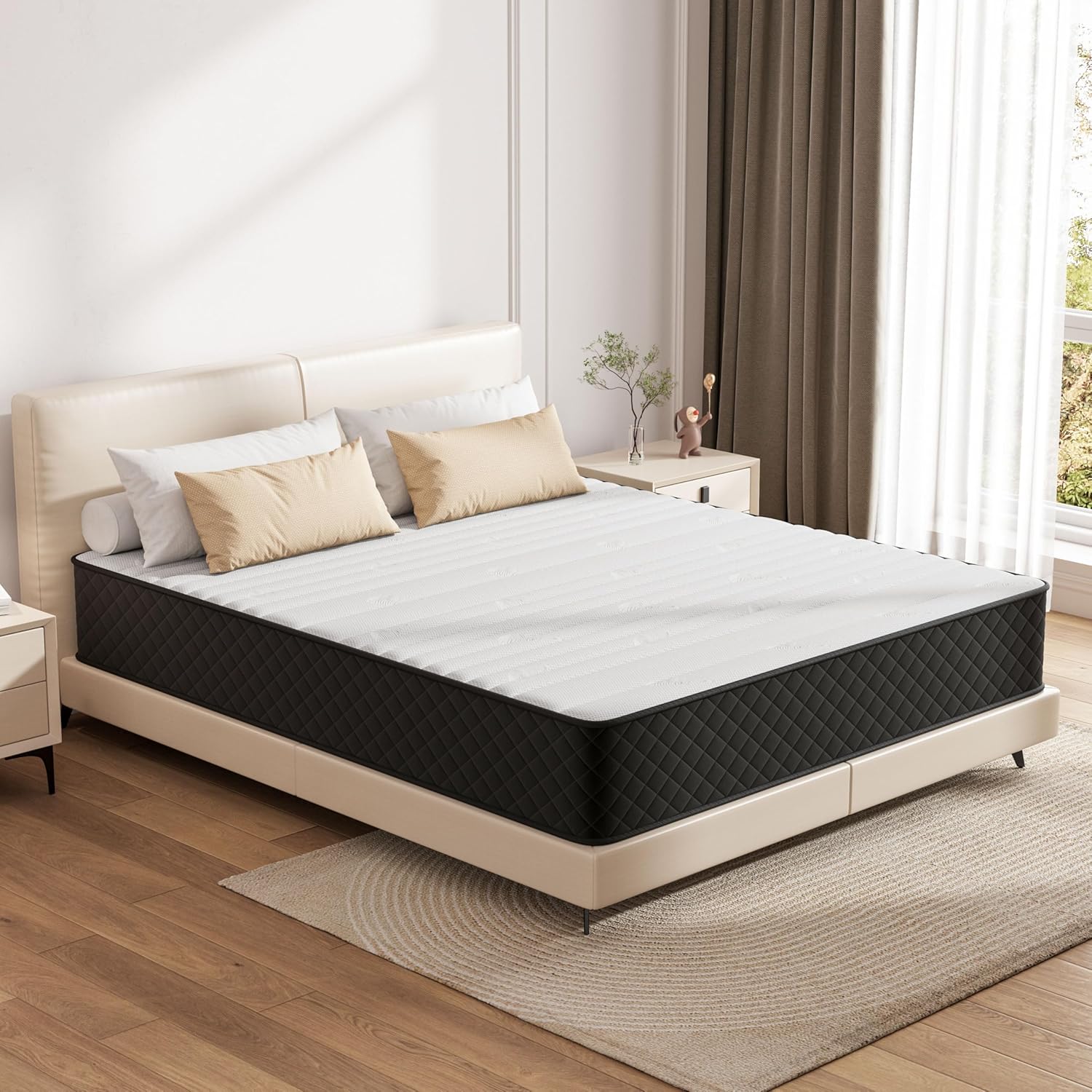 Matelas - Ressorts ensachés 7 zones H3, mémoire de forme, 120x200x25 cm