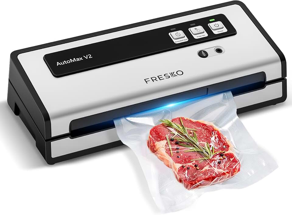FRESKO - Machine sous vide automatique, 140W, double thermoscellage, 10 sacs, une main