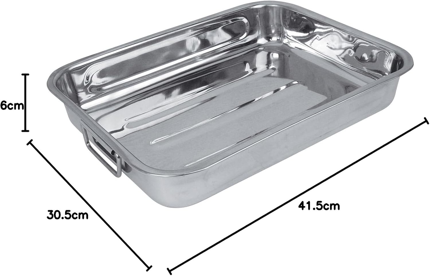 Crealys - plat à four inox - 35x25cm - compatible lave-vaisselle 500533