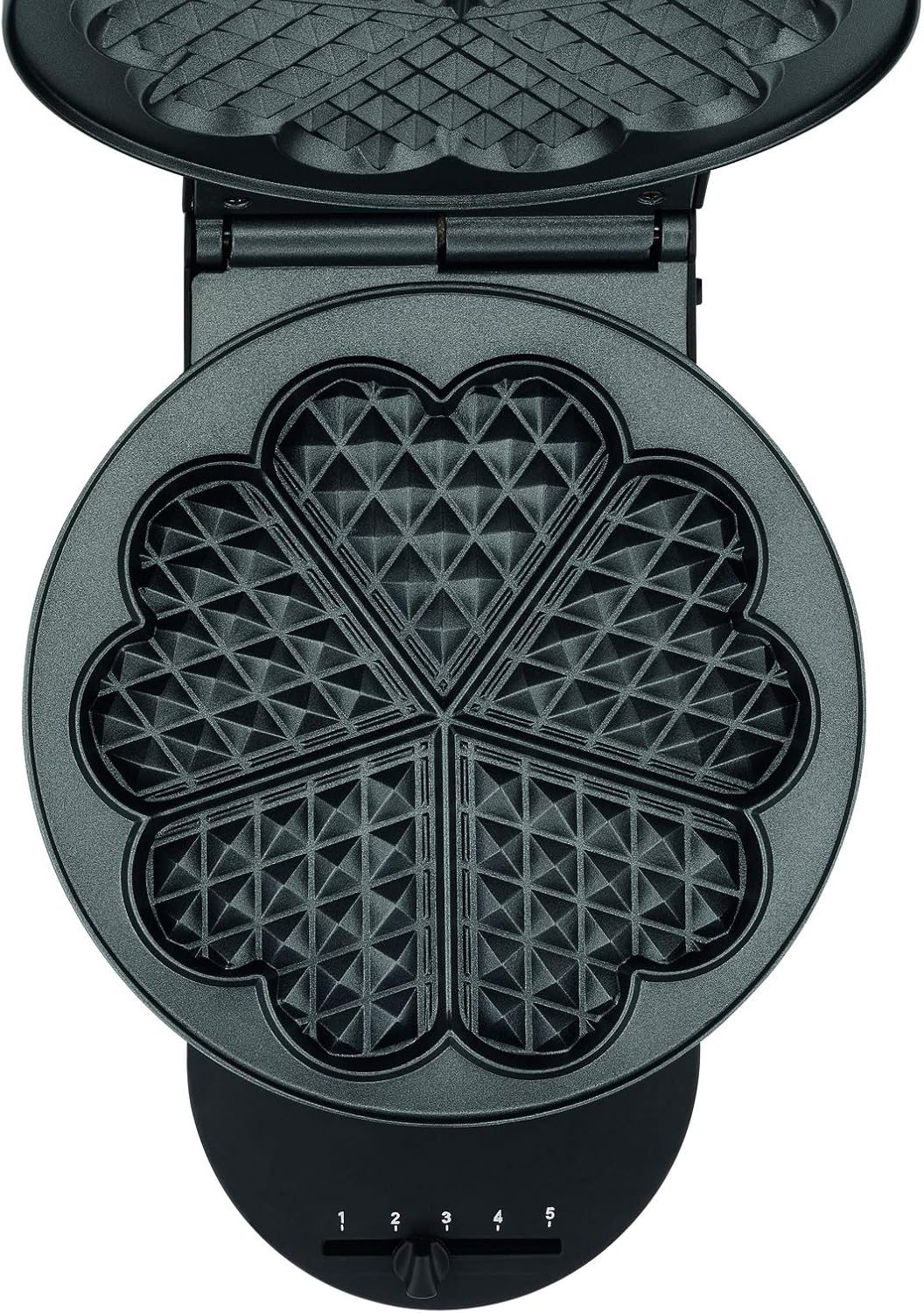 Tefal - Gaufrier WM310D - 1000W - plaques cœur antiadhésives, régulateur de température, bac récupérateur