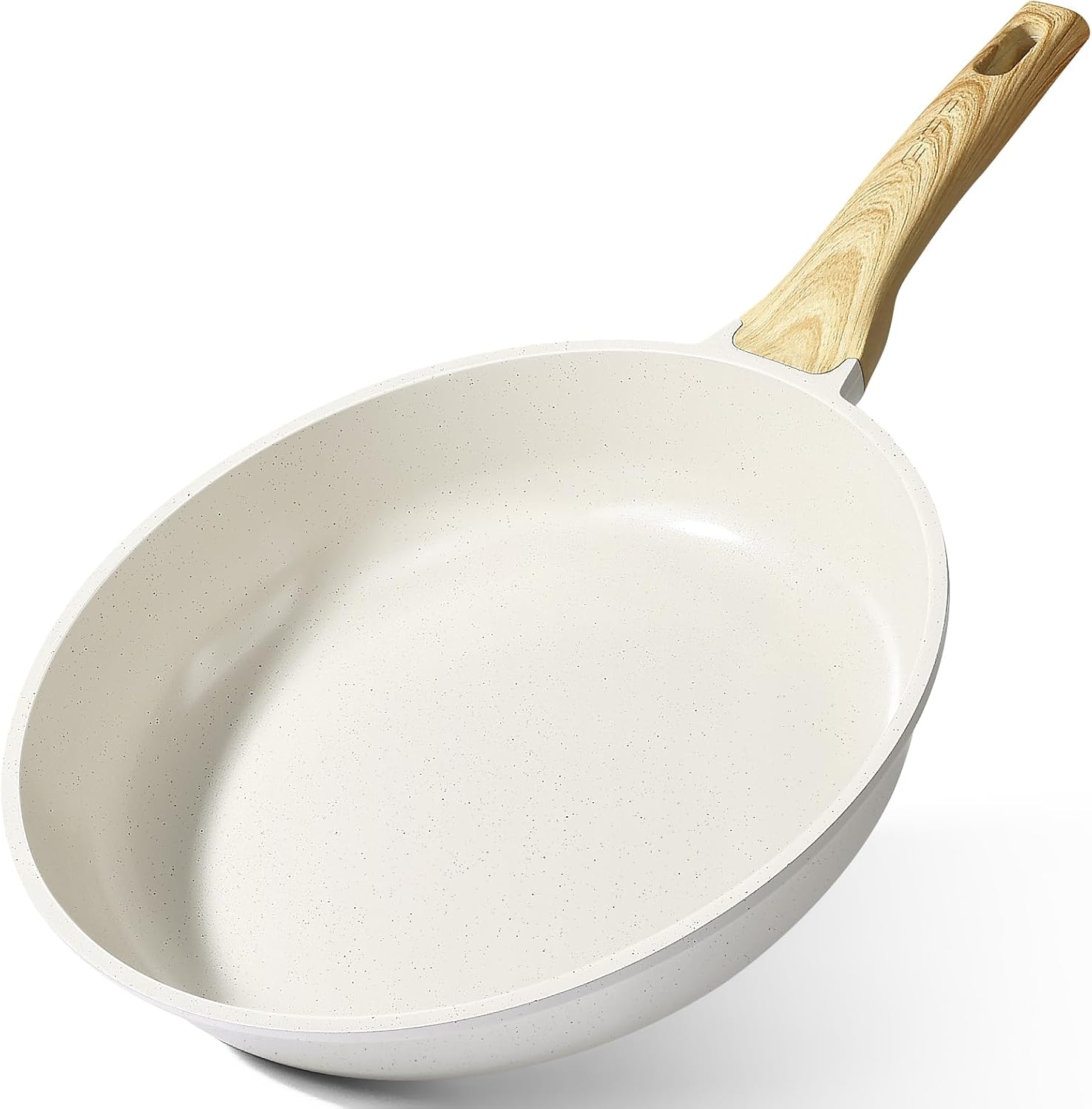 GiPP - poêle à frire granit série blanche - 24cm - antiadhésive, induction, sans PFAS/PFOA, manche froid