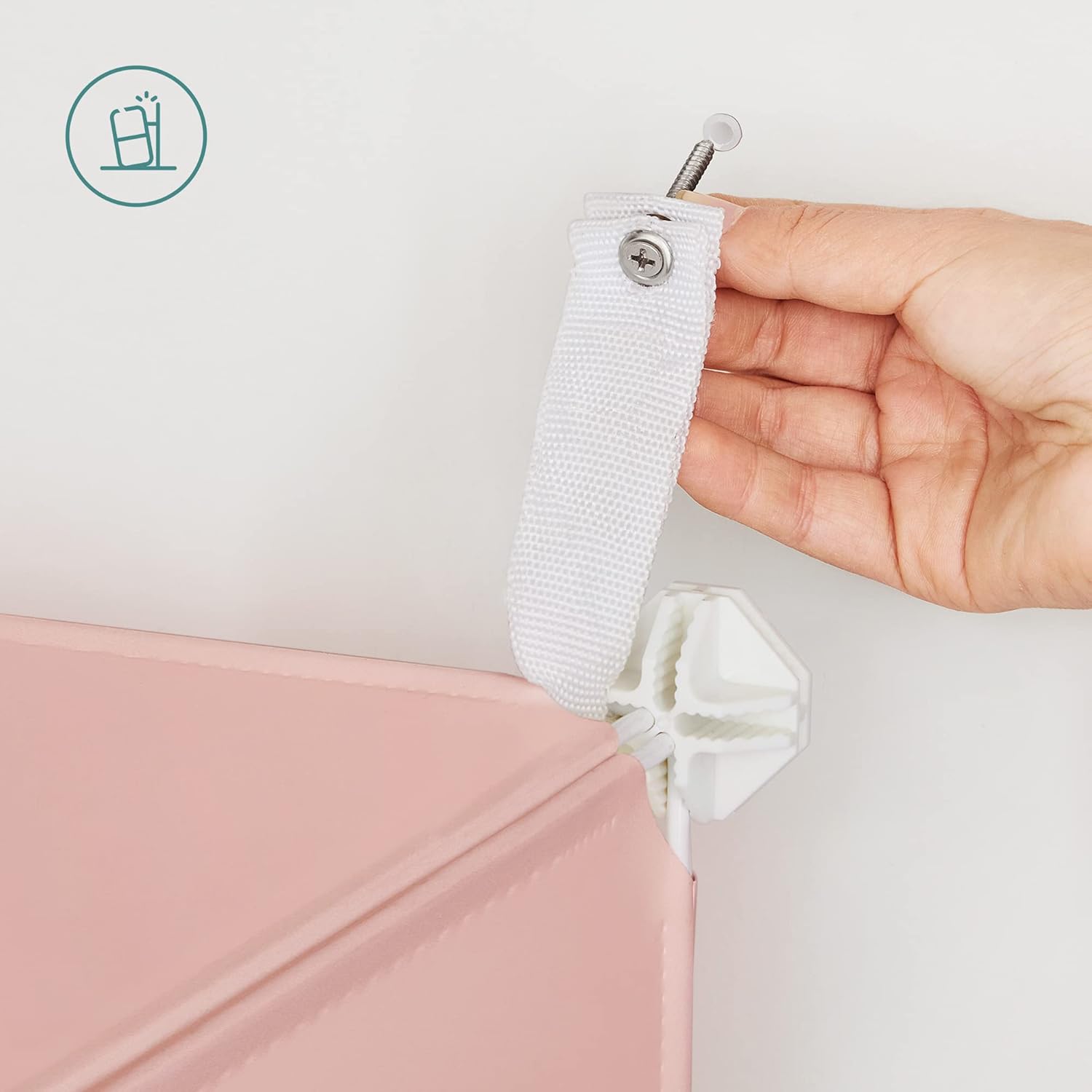 SONGMICS - meuble rangement enfant modulable 16 cubes, 123x31x123cm, rose LPC906P01