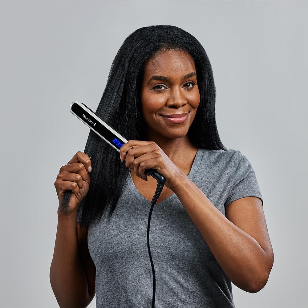 Remington - lisseur Pearl - plaques céramique, LCD, 150-235°C, S9501