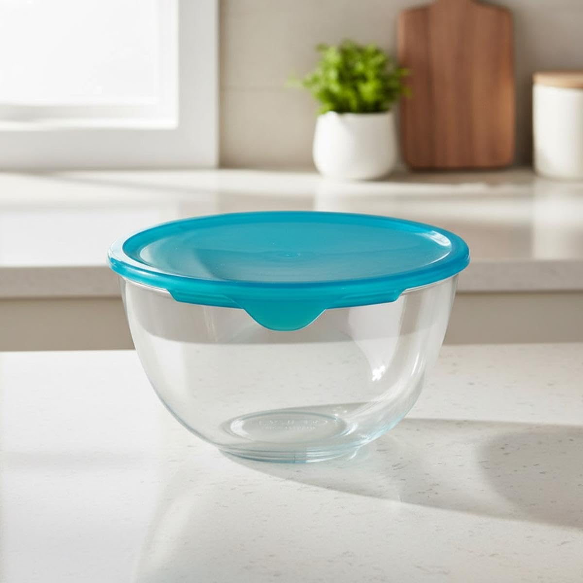 Pyrex - saladier gigognable 1.1L - verre borosilicate, couvercle