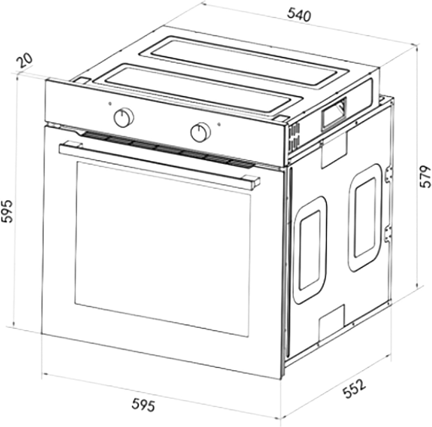 Cecotec - Bolero Hexa Line A - 77L - 2800W, 5 fonctions, Steam, C126001