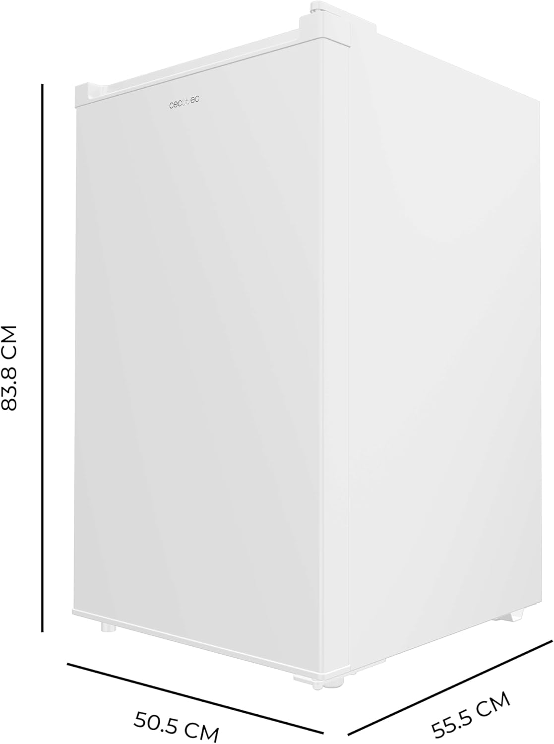 Cecotec - Bolero CoolMarket TT - 114L, compact, E, LED, porte réversible - TT114L