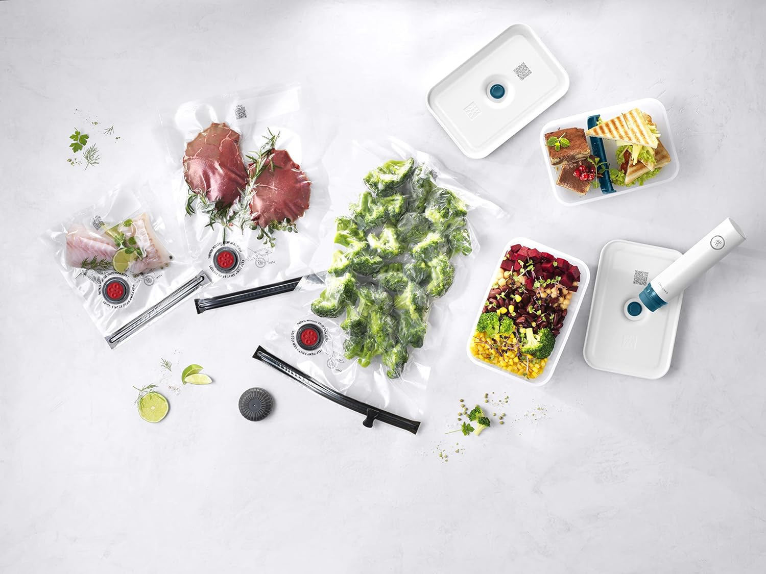 Zwilling - Kit Fresh & Save, 8 pièces plastique, sous vide, La Mer
