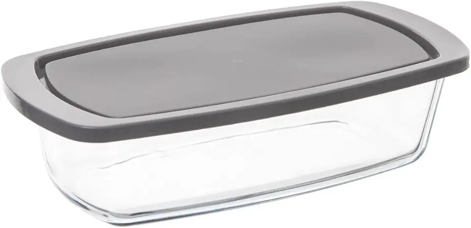 Plat à cake en verre – 27x14 cm – couvercle inclus – transparent