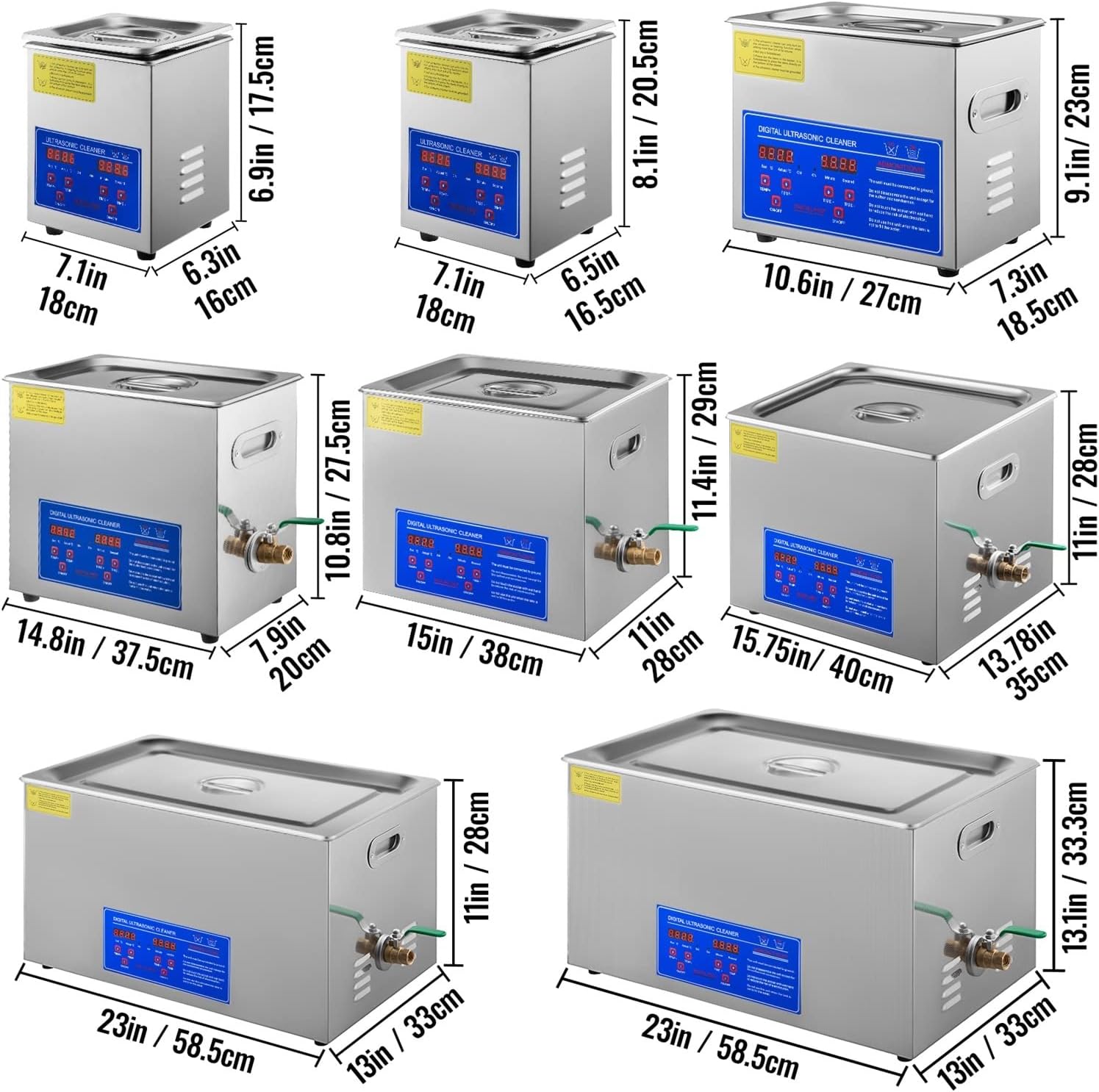 Nettoyeur à ultrasons - capacité 22L - lavage efficace et portable