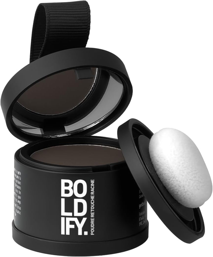 BOLDIFY - poudre de racine brun cendré - 4g - retouche racines, camoufle cheveux gris