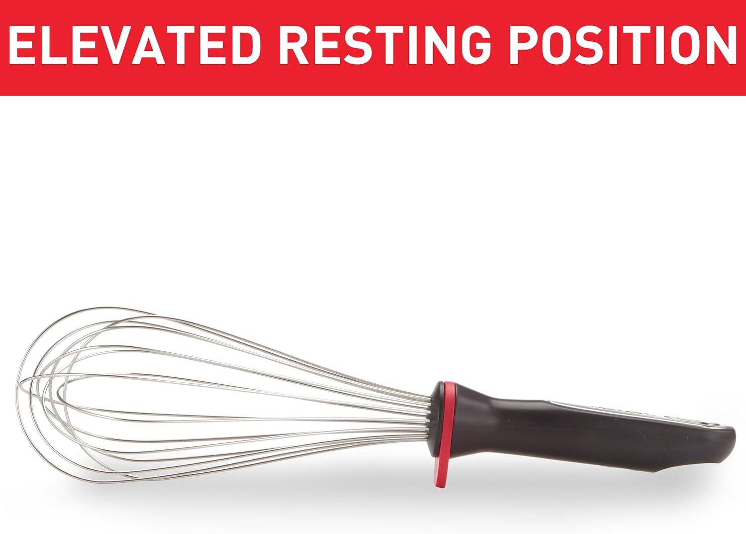 Tefal - Ingenio Inox - 35.15x9.2x7 cm - fouet inox, noir et rouge