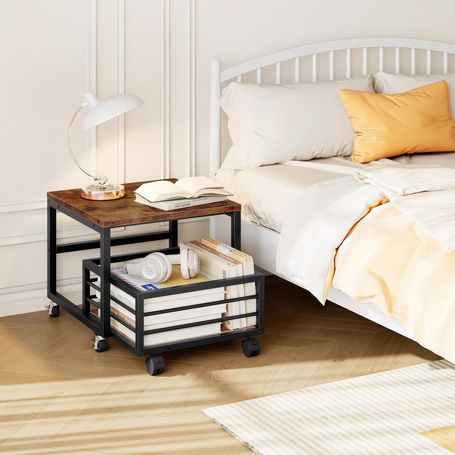 HOOBRO - support mini-réfrigérateur, métal, roulettes, EBF155TL01