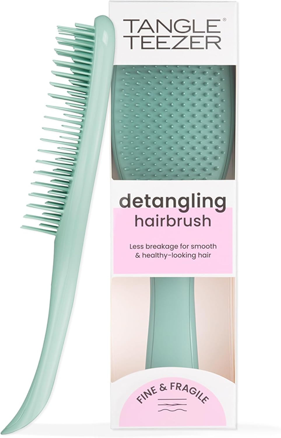 Tangle Teezer - Ultimate Detangler Fins et Fragiles - Brosse cheveux colorés fins, picots souples, réduit casse, bleu sa