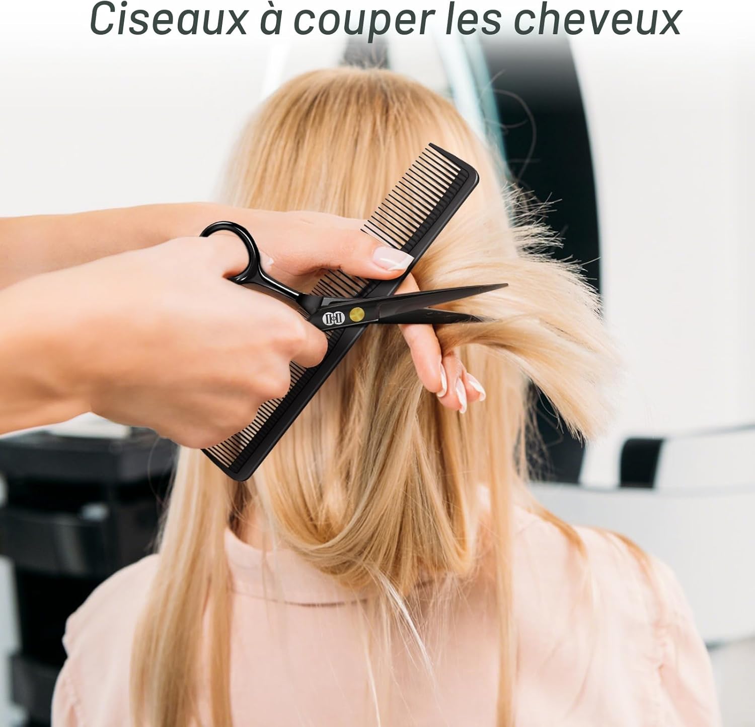CIICII - Kit Ciseaux Coiffure Pro - 6,7 pouces - coupe et effilage cheveux