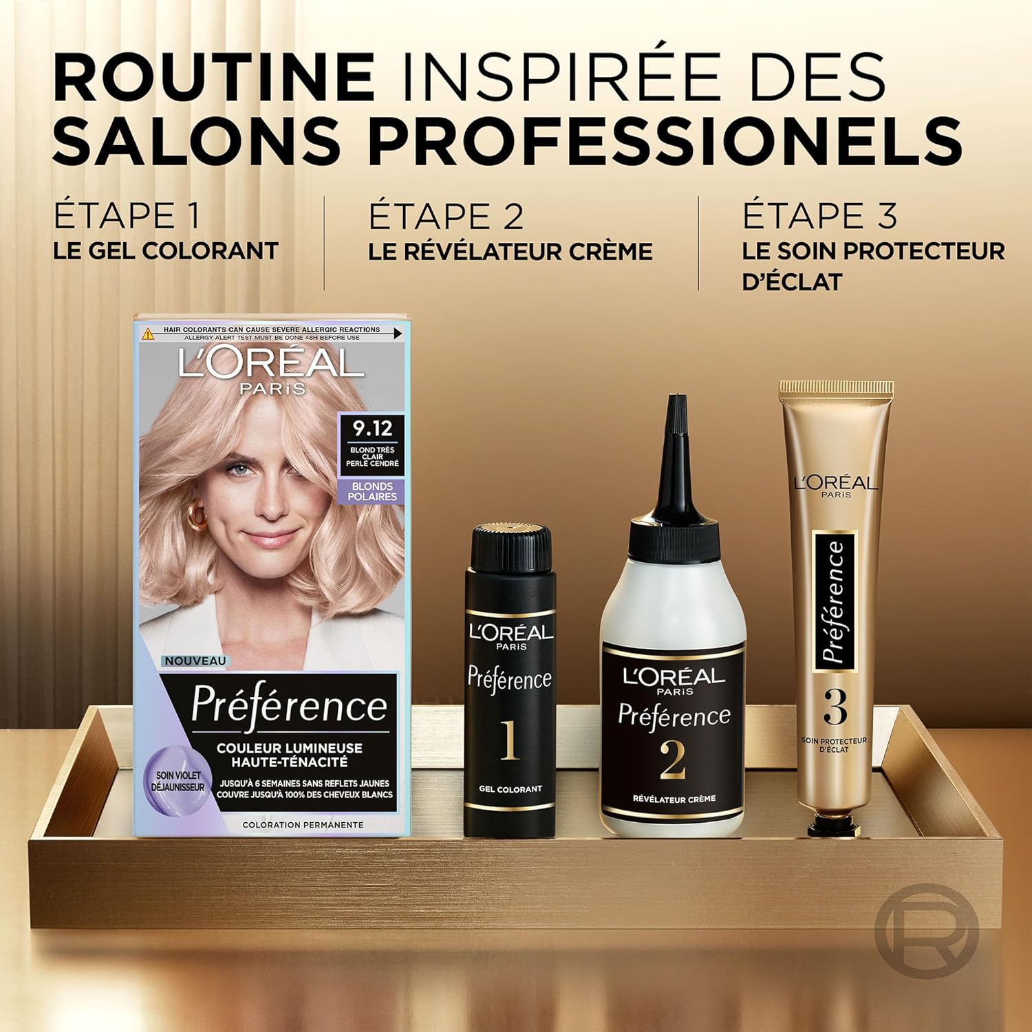 L'Oréal Paris - Préférence Sibérie 9.12 - coloration permanente - blond très clair cendré, couvre 100% cheveux blancs