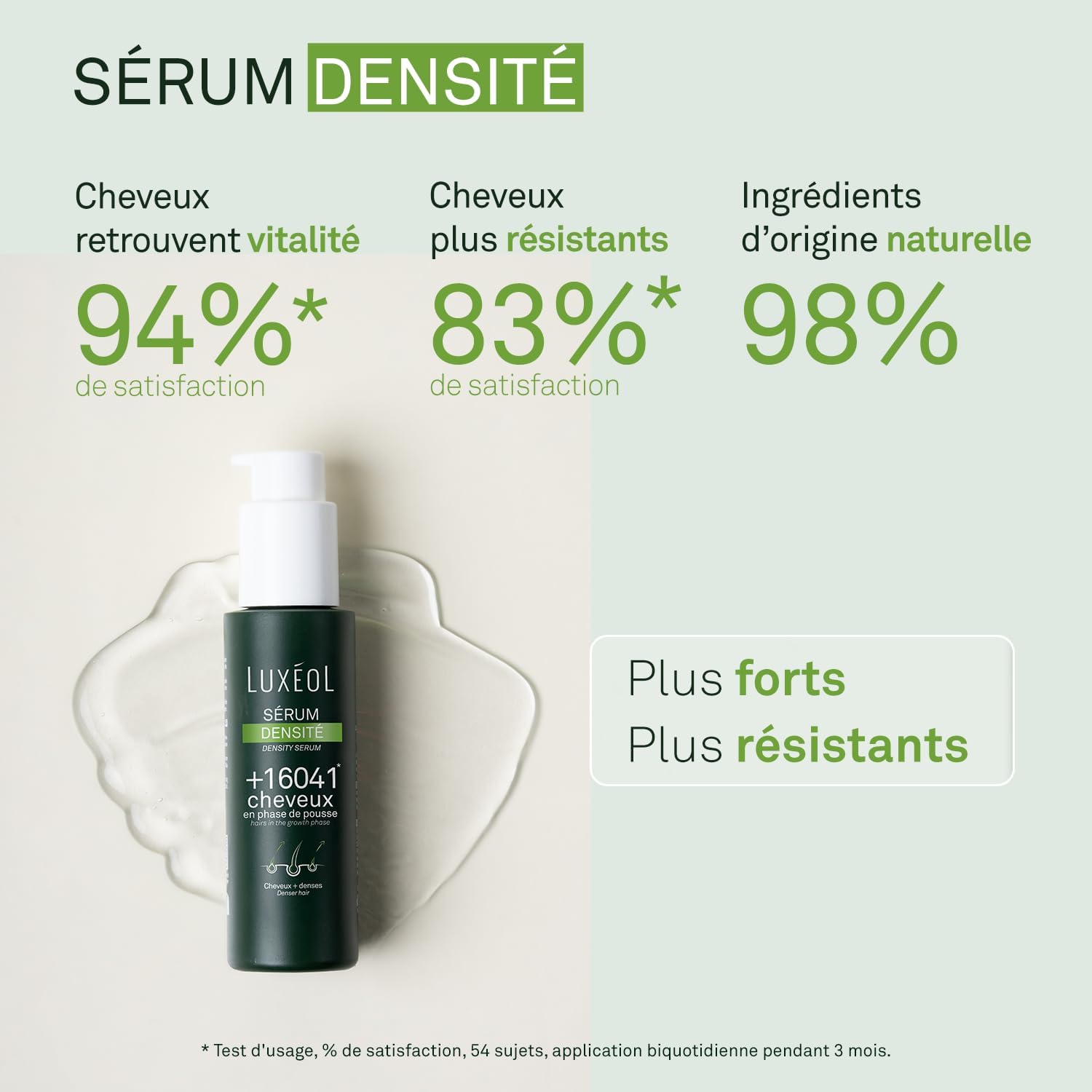 Luxeol - Sérum Cheveux 100ml - densité, hydratation, brillance, 97% naturel