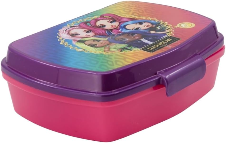 Boîte à sandwich rectangulaire multicolore, 16,5x11,5x5,5cm, réutilisable, sans BPA