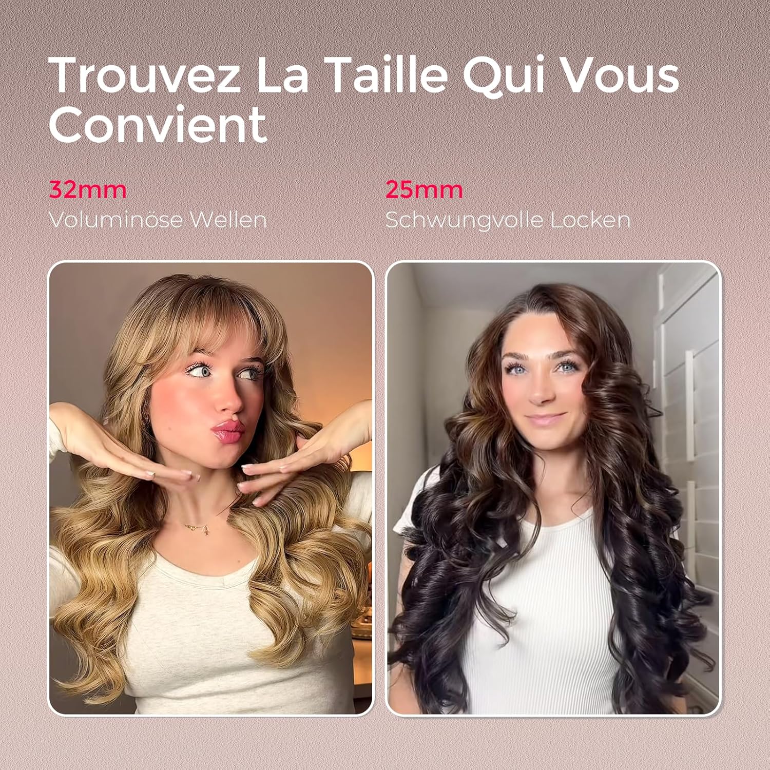 TYMO - Curlpro Plus - 32mm - boucleur automatique anti-brûlure, chauffage rapide