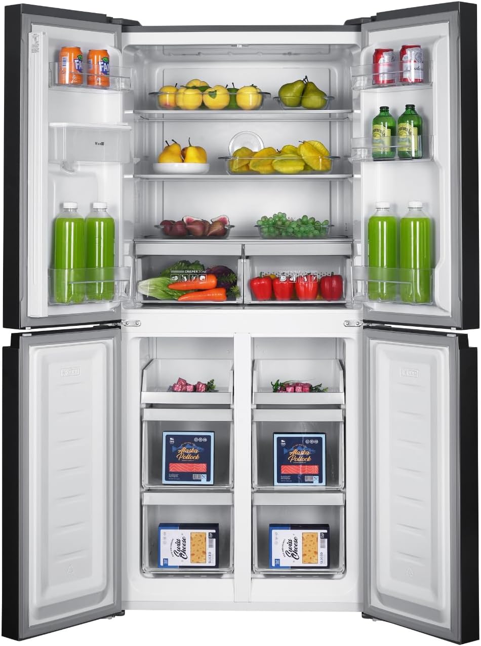 GEDTECH - Réfrigérateur multi-portes inox, 470L, No Frost, distributeur d'eau, GMP470IXT