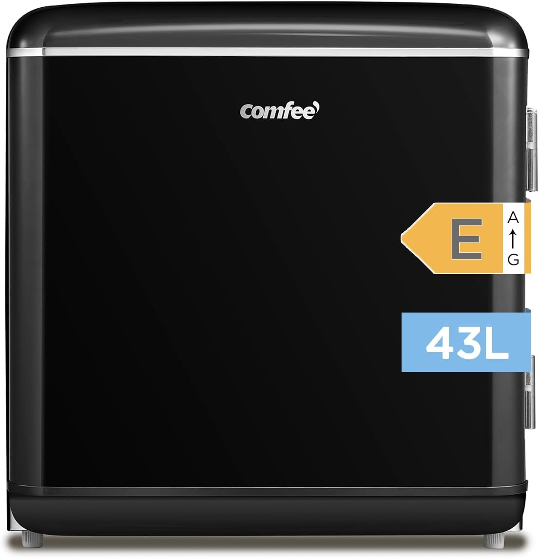 Comfee' - mini réfrigérateur rétro 47L, faible bruit, compartiment glacé - RCD50BL2EURT(E)