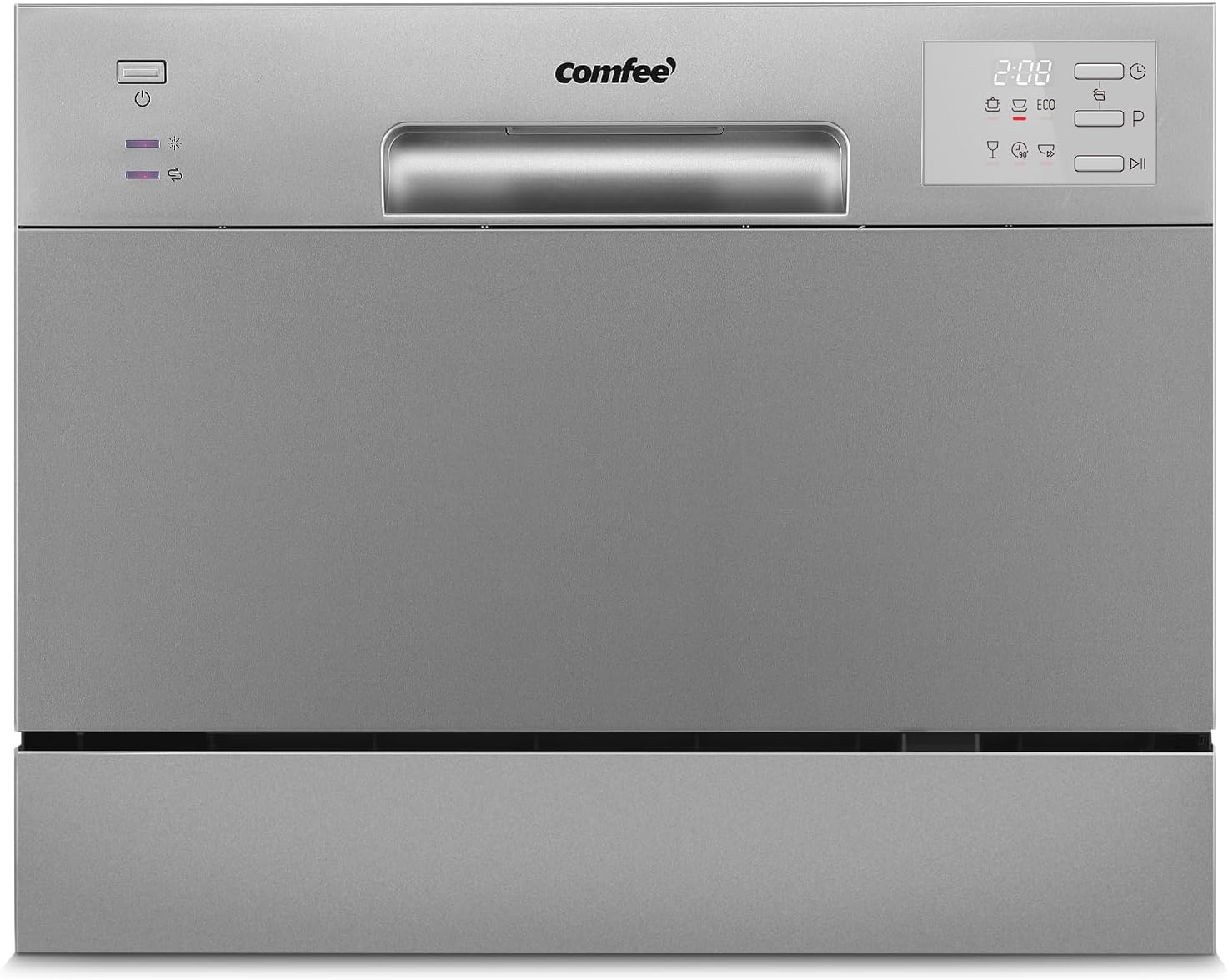 COMFEE - lave-vaisselle compact 6 couverts, LED, 47 dB, démarrage différé, CDWMT0602ESD-EU